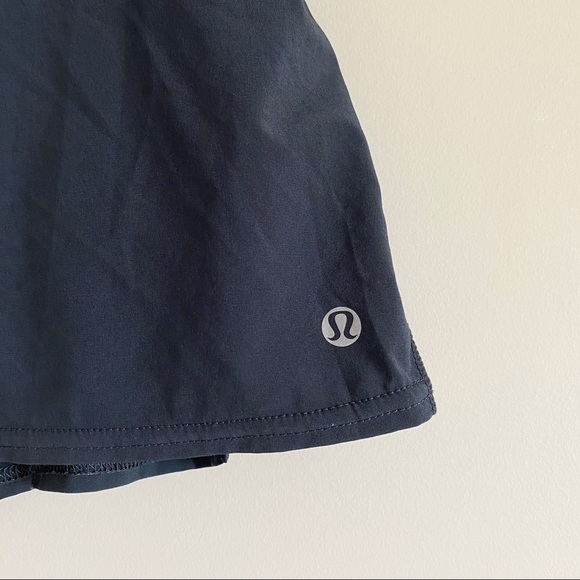 Rare Lululemon Run: Speed Skirt Skort Size 10 Floral Bird Coal Grey Lined Tennis - Picture 3 of 8